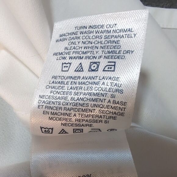 Lands' End White Long Sleeve Blouse Ladies Size 6 - Picture 7 of 11